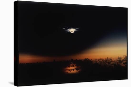 Solar Eclipse Seen from a Plane-Corbis-Stretched Canvas