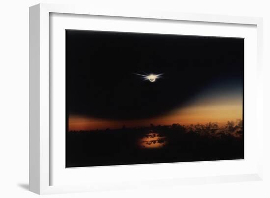 Solar Eclipse Seen from a Plane-Corbis-Framed Photographic Print