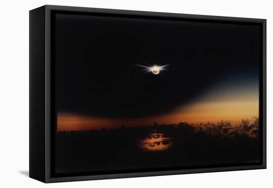 Solar Eclipse Seen from a Plane-Corbis-Framed Stretched Canvas