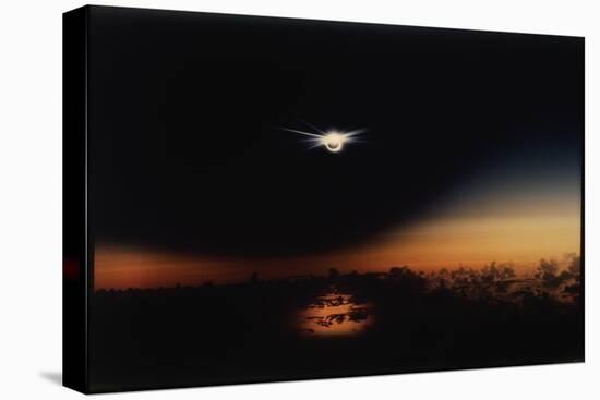 Solar Eclipse Seen from a Plane-Corbis-Stretched Canvas