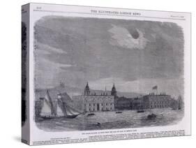 Solar Eclipse Seen over the Royal Observatory, Greenwich, 1858-null-Stretched Canvas