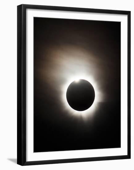 Solar Eclipse with Diamond Ring Effect, Queensland, Australia-Stocktrek Images-Framed Premium Photographic Print