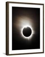 Solar Eclipse with Diamond Ring Effect, Queensland, Australia-Stocktrek Images-Framed Premium Photographic Print