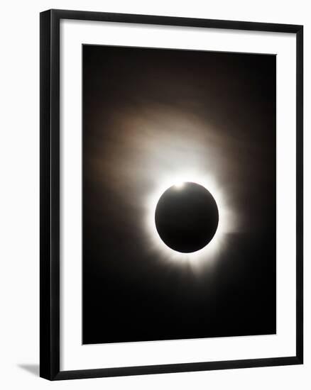 Solar Eclipse with Diamond Ring Effect, Queensland, Australia-Stocktrek Images-Framed Premium Photographic Print