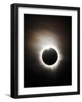 Solar Eclipse with Diamond Ring Effect, Queensland, Australia-Stocktrek Images-Framed Photographic Print