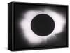 Solar Eclipse with outer Corona-Science Source-Framed Stretched Canvas
