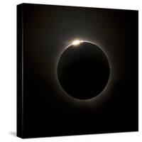 Solar Eclipse with Prominences And Diamond Ring Effect-Stocktrek Images-Stretched Canvas