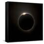 Solar Eclipse with Prominences And Diamond Ring Effect-Stocktrek Images-Framed Stretched Canvas