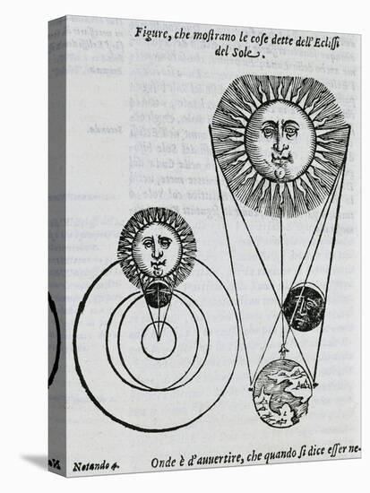 Solar Eclipses, from Cosmography by Francesco Barozzi (1537-1604), Venice, 1607-null-Stretched Canvas
