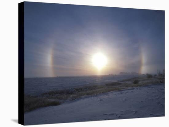 Solar Halo and Sundogs in Southern Alberta, Canada-null-Stretched Canvas