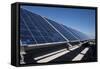 Solar Panels Installed on Top of a Parking Garage-null-Framed Stretched Canvas
