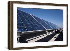 Solar Panels Installed on Top of a Parking Garage-null-Framed Photographic Print