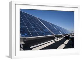 Solar Panels Installed on Top of a Parking Garage-null-Framed Photographic Print