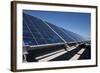 Solar Panels Installed on Top of a Parking Garage-null-Framed Photographic Print