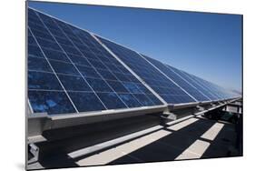 Solar Panels Installed on Top of a Parking Garage-null-Mounted Photographic Print