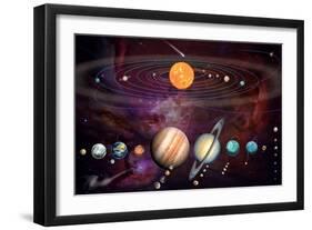 Solar System 1 (Variant 1)-Garry Walton-Framed Art Print