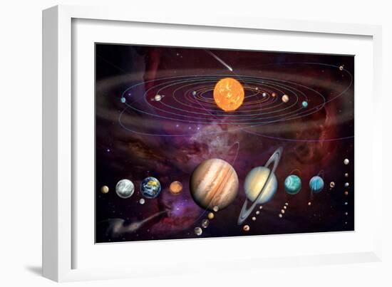 Solar System 1 (Variant 1)-Garry Walton-Framed Art Print