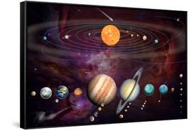 Solar System 1 (Variant 1)-Garry Walton-Framed Stretched Canvas