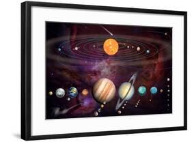 Solar System 1 (Variant 1)-Garry Walton-Framed Art Print