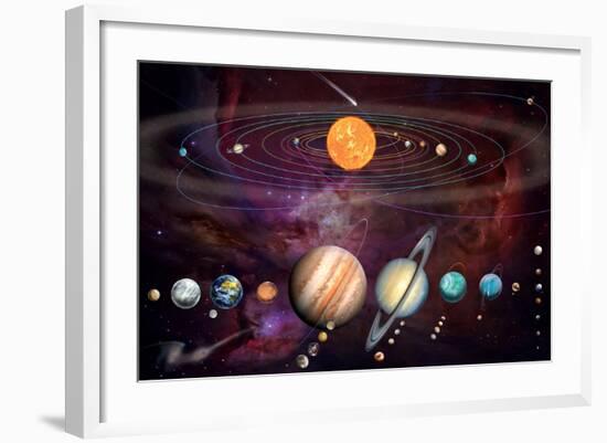 Solar System 1 (Variant 1)-Garry Walton-Framed Art Print