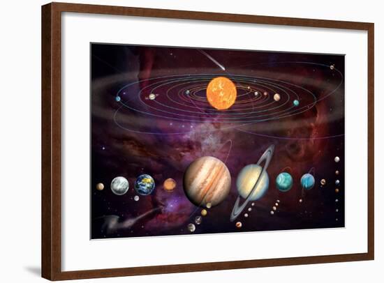 Solar System 1 (Variant 1)-Garry Walton-Framed Art Print