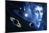 Solar System And Nicolaus Copernicus-Detlev Van Ravenswaay-Mounted Premium Photographic Print