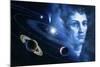 Solar System And Nicolaus Copernicus-Detlev Van Ravenswaay-Mounted Premium Photographic Print