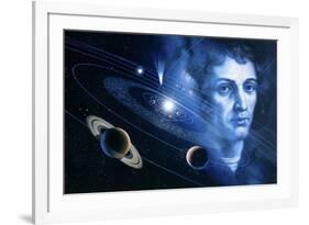 Solar System And Nicolaus Copernicus-Detlev Van Ravenswaay-Framed Photographic Print