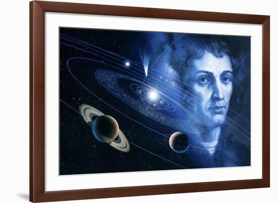 Solar System And Nicolaus Copernicus-Detlev Van Ravenswaay-Framed Photographic Print