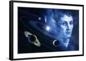 Solar System And Nicolaus Copernicus-Detlev Van Ravenswaay-Framed Photographic Print