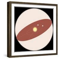 Solar System, Apparent Solar Motion, Astronomy Diagram-null-Framed Giclee Print