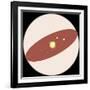 Solar System, Apparent Solar Motion, Astronomy Diagram-null-Framed Giclee Print