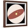 Solar System, Apparent Solar Motion, Astronomy Diagram-null-Framed Giclee Print