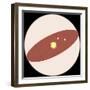 Solar System, Apparent Solar Motion, Astronomy Diagram-null-Framed Giclee Print