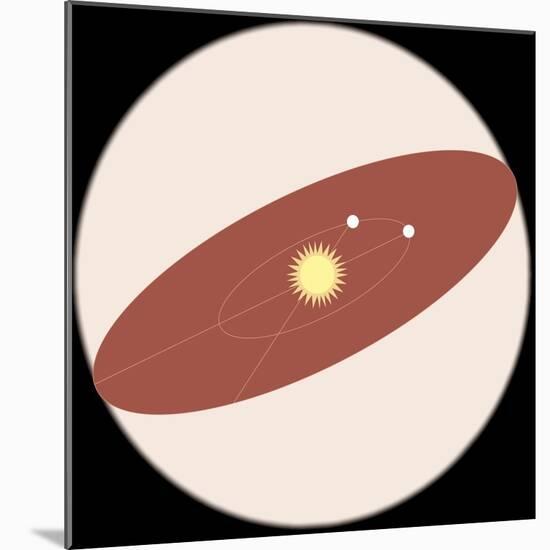 Solar System, Apparent Solar Motion, Astronomy Diagram-null-Mounted Giclee Print