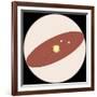 Solar System, Apparent Solar Motion, Astronomy Diagram-null-Framed Giclee Print