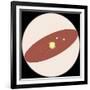 Solar System, Apparent Solar Motion, Astronomy Diagram-null-Framed Giclee Print