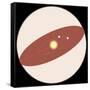 Solar System, Apparent Solar Motion, Astronomy Diagram-null-Framed Stretched Canvas