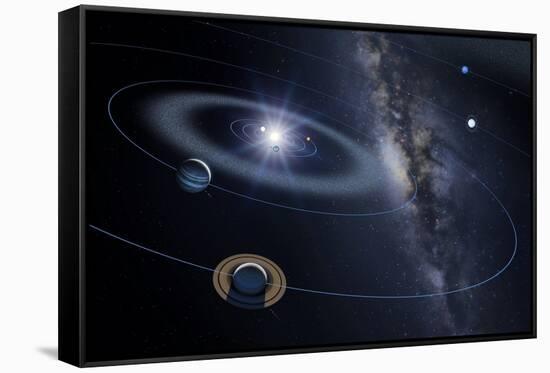 Solar System, Artwork-Detlev Van Ravenswaay-Framed Stretched Canvas