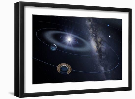 Solar System, Artwork-Detlev Van Ravenswaay-Framed Premium Photographic Print