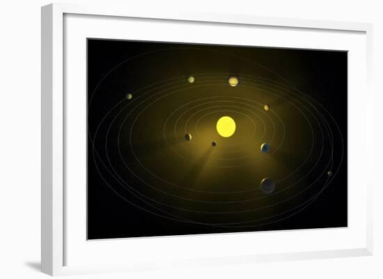 Solar System, Artwork-null-Framed Photographic Print