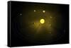 Solar System, Artwork-null-Framed Stretched Canvas