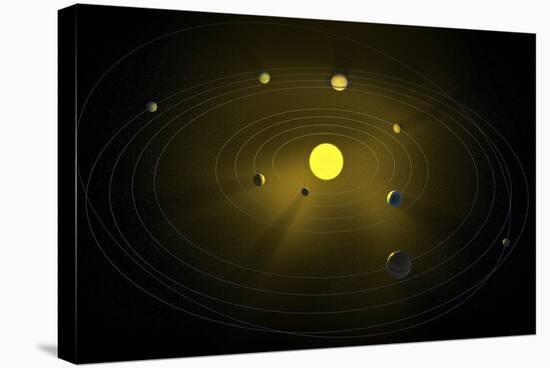 Solar System, Artwork-null-Stretched Canvas