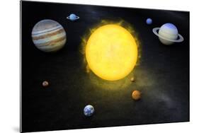 Solar System, Artwork-null-Mounted Photographic Print