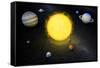 Solar System, Artwork-null-Framed Stretched Canvas