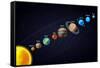 Solar System Astronomy Banner-Macrovector-Framed Stretched Canvas