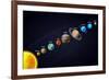 Solar System Astronomy Banner-Macrovector-Framed Art Print