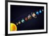 Solar System Astronomy Banner-Macrovector-Framed Art Print