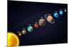 Solar System Astronomy Banner-Macrovector-Mounted Art Print