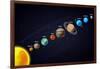 Solar System Astronomy Banner-Macrovector-Framed Art Print